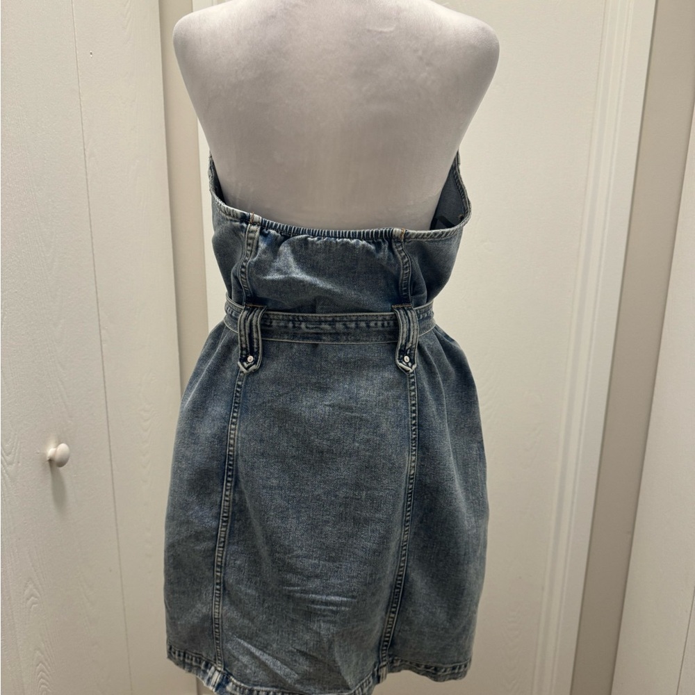 Circus NY Halter collared belted denim dress - Picture 8 of 8